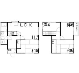 飾西戸建の物件間取画像